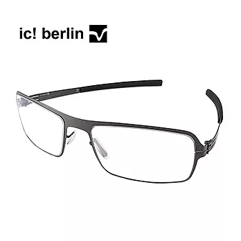 【ic!berlin 光學眼鏡】正品德國柏林薄鋼設計-鐵灰(134-BIBER-GUN METAL)