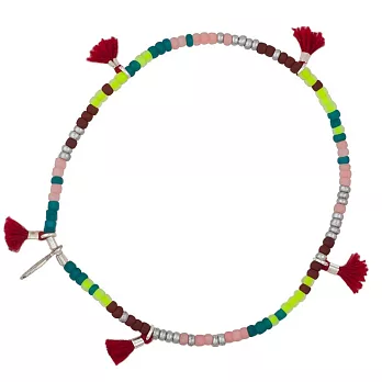 SHASHI LILU MULTI 微顆粒珠珠 流蘇手鍊 螢光黃 彈性手圍超百搭