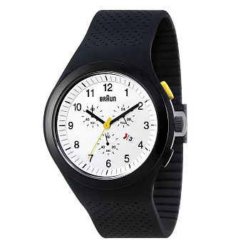 BRAUN BN0115 經典三眼運動錶 白