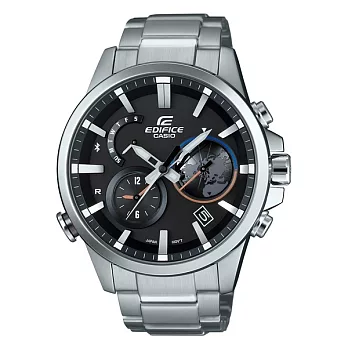 CASIO EDIFICE 全新藍牙爭霸戰智慧再進化運動錶款-銀-EQB-600D-1A