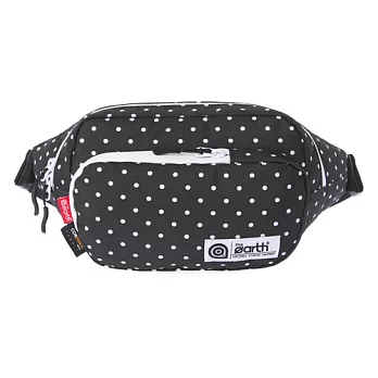 韓國包袋品牌 THE EARTH - DOT WAIST BAG (BLACK) CORDURA系列 圓點防潑水腰包 (黑)