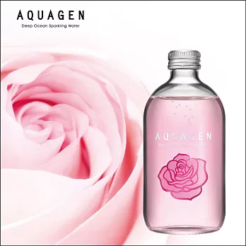 AQUAGEN 海洋深層氣泡水Rose法國玫瑰風味(24瓶x330mL/箱)