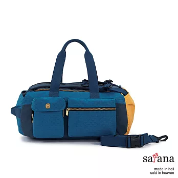 satana - 拼接機能後背包/旅行袋 - 深海藍混色
