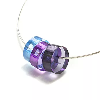Block Necklace 墜鍊 藍/紫/灰