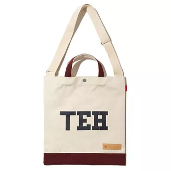 韓國包袋品牌 THE EARTH - TEH CANVAS TOTE&CROSS BAG (BURGUNDY) CANVAS系列 托特包 (柏根地紅)