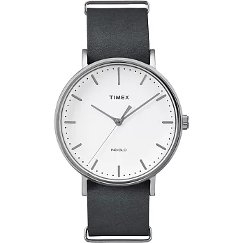 【TIMEX 】天美時週末Fairfield系列時尚手錶 (白/深藍 TXT2P91300)