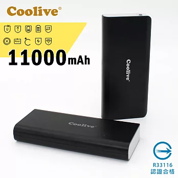 Coolive「大雪糕」11000mAh行動電源(三星電芯) (黑色)