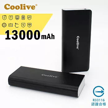 Coolive「大雪糕」13000mAh行動電源(三星電芯)(黑色)