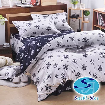 【Saebi-Rer-雪花物語】台灣製活性柔絲絨加大六件式床罩組