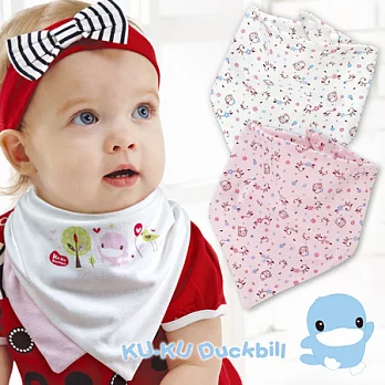 【KU.KU酷咕鴨】星星花雙面三角領巾