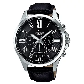 CASIO EDIFICE 迷人爵士三眼賽車腕錶-EFV-500L-1AVUDF