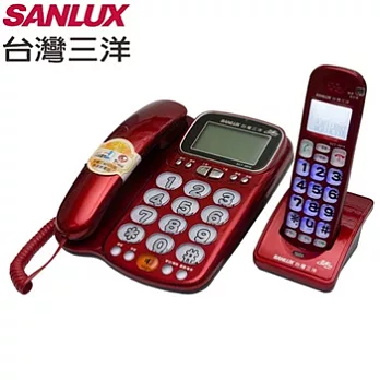 台灣三洋SANLUX數位無線電話機(紅色/鐵灰色)二色可選紅色