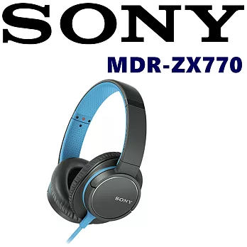 SONY MDR-ZX770 日本內銷版 跳躍節奏 完美重低音 好音質 單邊出線耳罩式耳機 自由藍