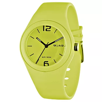 JAGA 捷卡 AQ911 馬卡龍螢光系列指針錶- 黃