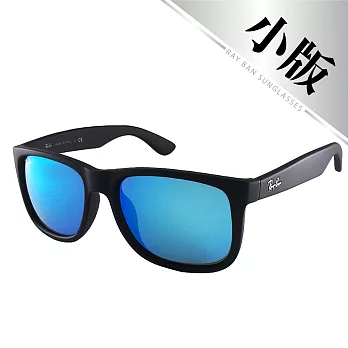 【Ray-Ban 雷朋】4165F-622/55-54 亞洲加高鼻墊款太陽眼鏡 (#霧黑-水銀藍鏡面)