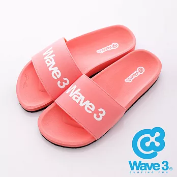 WAVE3(女) - 健康足底印模一片橡膠拖鞋 - 粉SS(22CM)