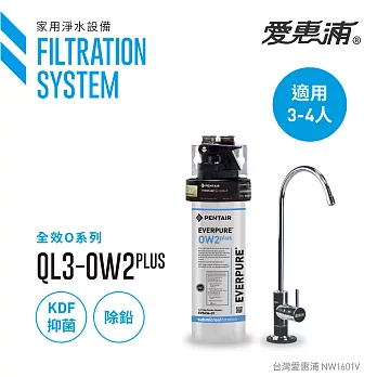 【愛惠浦公司貨】EVERPURE KDF除鉛抑垢家用型淨水器(QL3-OW2PLUS)