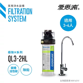 【愛惠浦公司貨】EVERPURE H-Series極致精緻型淨水器(QL3-2HL)