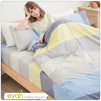 【eyah】頂級極細柔絲綿雙人加大床包涼被4件組-思念