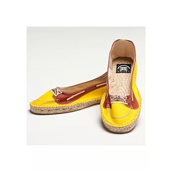 BSIDED KAYAK YELLOW BALLET 仿真時尚設計印刷休閒鞋(女)39黃色
