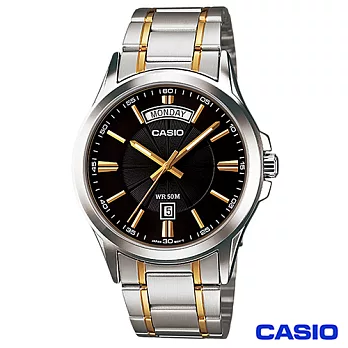CASIO卡西歐 型男時尚貴族金系腕錶 MTP-1381G-1A