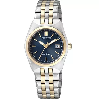 CITIZEN 光動能 獨特優雅品味時尚女性腕錶-半金-EW2294-61L