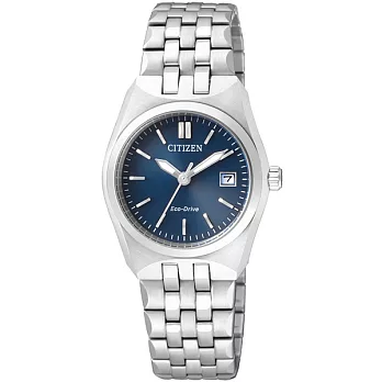 CITIZEN 光動能 獨特優雅品味時尚女性腕錶-藍-EW2290-62L