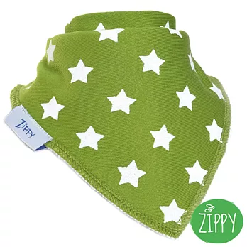 英國Zippy 幼兒時尚口水巾-星星綠