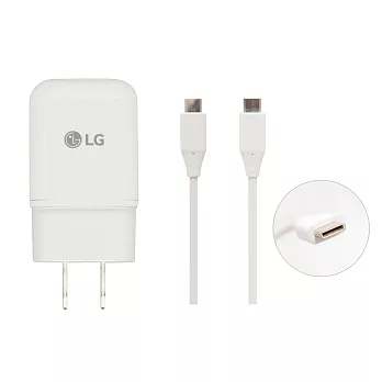 LG 全新設計 Type-C 原廠旅行充電器+傳輸充電線組 / Nexus 5X 內附(裸裝)單色