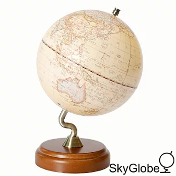 SkyGlobe 10吋仿古木質底座立體地球儀