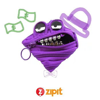 Zipit 怪獸拉鍊包鋼牙版(小)-紫