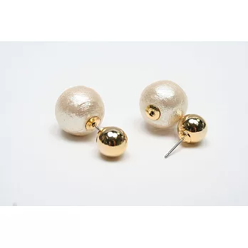 【U】JewCas - Cotton pearl - Backcatch 純淨幸福耳環