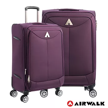 AIRWALK LUGGAGE - 尊爵系列 紫色的溫度24+28吋 兩箱組拉鍊行李箱 - 爵士紫24吋爵士紫