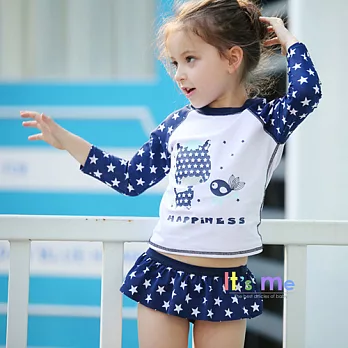 【It’s Me】女童星星造型中長袖分體泳裝#7