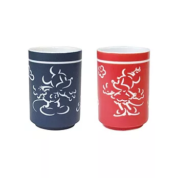 《sun-art》迪士尼米奇&米妮日本製和風陶磁茶杯組(一組兩個入)