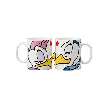 《sun-art》唐老鴨&黛西大臉浮雕陶磁馬克對杯組(趣味親親)