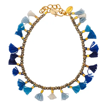 SHASHI JAMIE BRACELET 彩色流蘇 水晶幸運手鍊 海洋藍