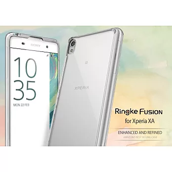 Rearth Sony Xperia XA (Ringke Fusion)高質感保護殼透黑