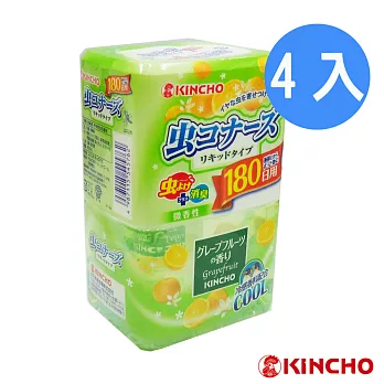 【日本金鳥】葡萄柚液體防蟲180日(兼消臭)/4入