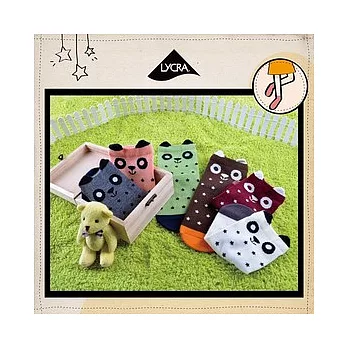 萊卡止滑短襪-胖達3入(15-18CM)