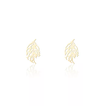 moorigin / 葉脈耳環 XS / 金