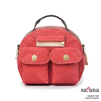 satana - Mini輕旅行後背包/保齡球包 - 漿果紅