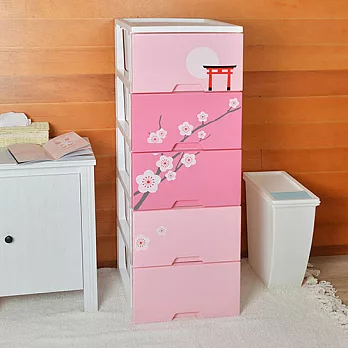 【nicegoods 好東西】昭和櫻五層收納置物櫃(單層26L)-DIY - 粉紅