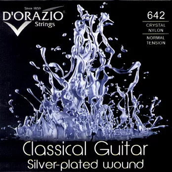 D’ORAZIO義大利手工製 NO.642 古典吉他弦 (鍍銀、水晶尼龍)