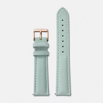 CLUSE荷蘭精品手錶 粉薄荷綠皮革 玫瑰金錶扣替換錶帶/18mm
