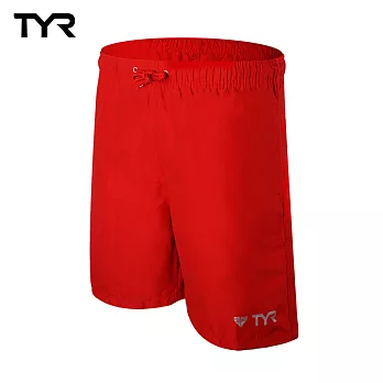 美國TYR 男款透氣慢跑短褲 Bentley Shorts Red 台灣總代理S