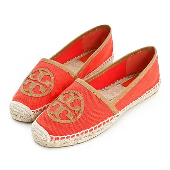 【Tory Burch】Angus 素面麻編平底鞋5Red 612