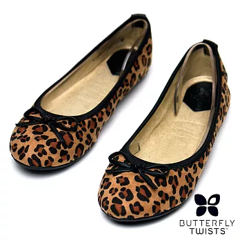 【BUTTERFLY TWISTS】CLEO可折疊扭轉芭蕾舞鞋5豹紋褐