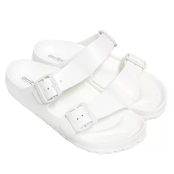 【Pretty】情侶款/超輕量舒適防水女款拖鞋37白色