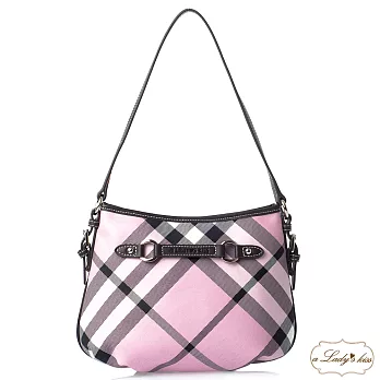 花漾倫敦抓褶二用包(粉紅)